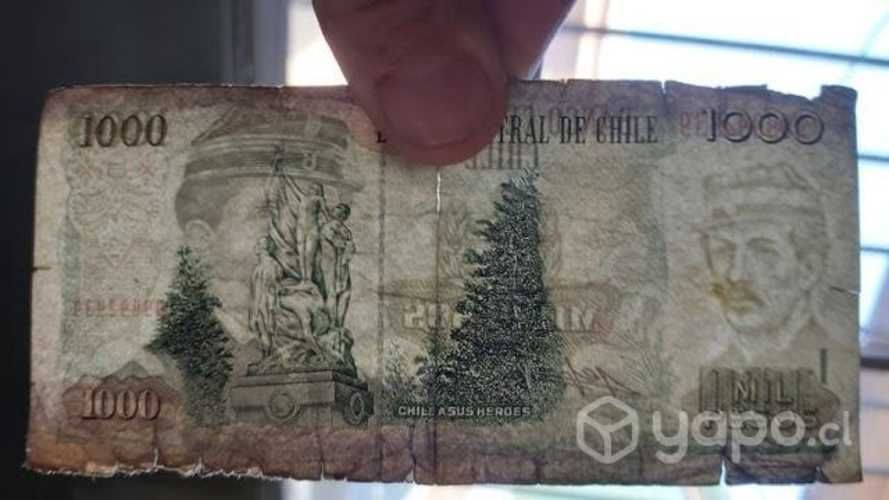 Billete de 1.000.- en formato papel