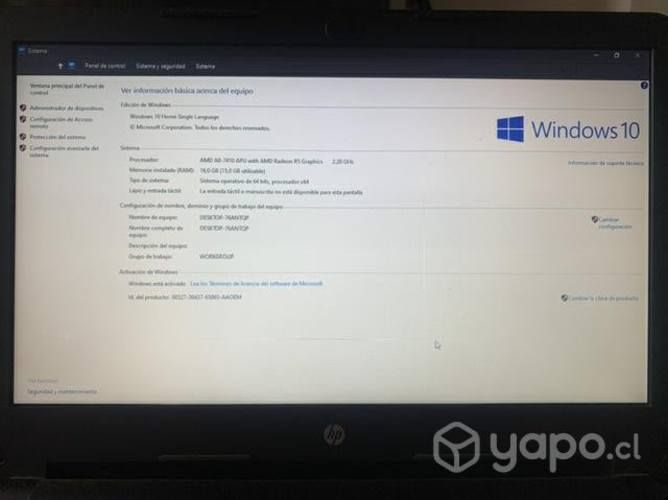 Notebook HP, 16GB ram