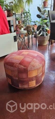 Pouf redondo cafe orange