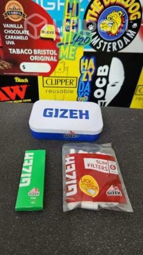 Caja metalica Gizeh + papel 1" + filtros