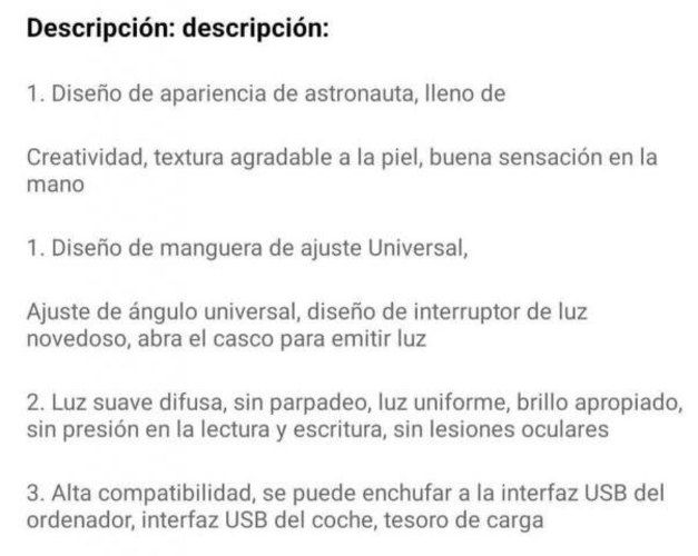 Lampara led usb de astronauta