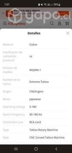 Maquina Tatuaje Transversal Rotativa Dragonhawk