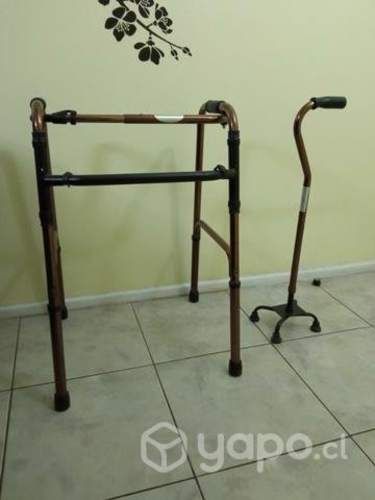 Andador y bastón nuevos