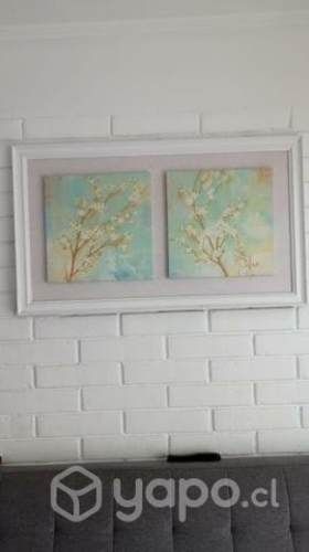 Cuadro blanco de 50x110cm