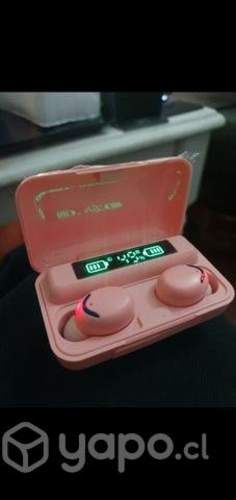 Audífonos Rosados F9 Bluetooth 5.0