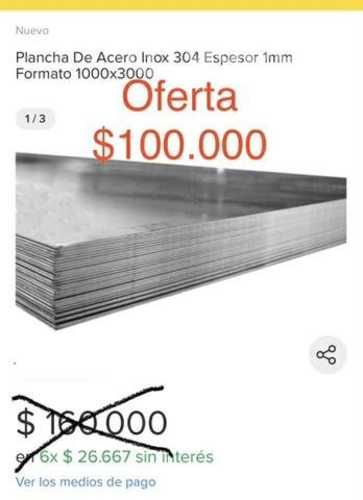 Plancha de acero inoxidable 304