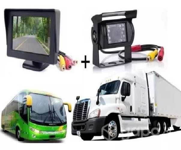 Kit Camara + Pantalla De Retroceso Auto Camión Bus