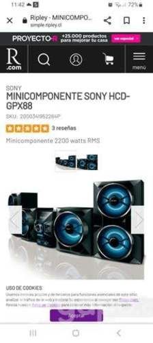 Mini componente sony