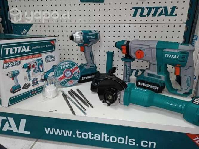 Kit atornillador+Rotomartillo+ Esmeril+ 2bat 4ah 2