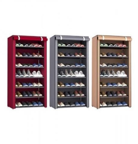 Zapatera armable un cuerpo color vino, cafe y gris