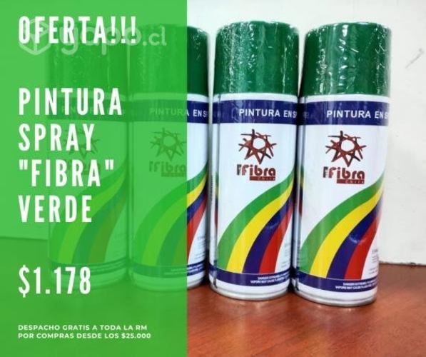 Pintura spray "fibra" verde