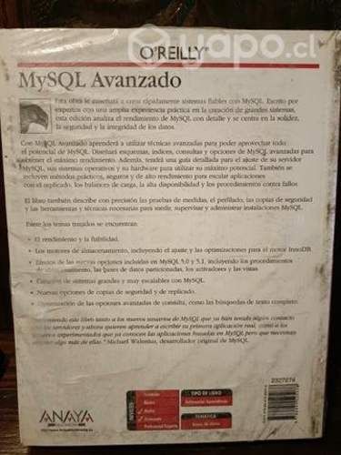 Libro MySQL avanzado segunda edición