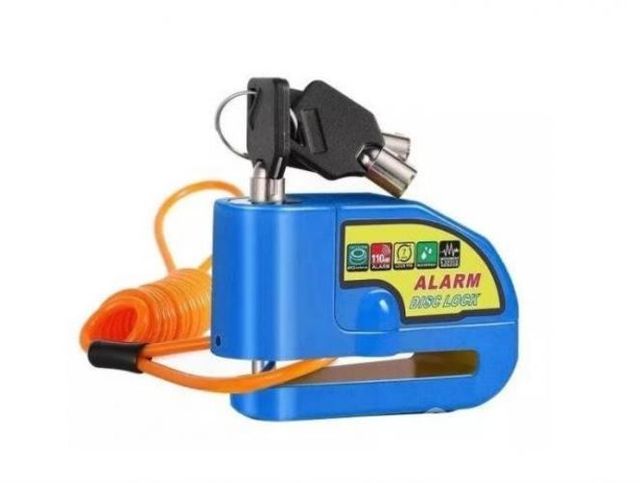 Candado Alarma Para Disco Freno Moto + Cuerda Piol