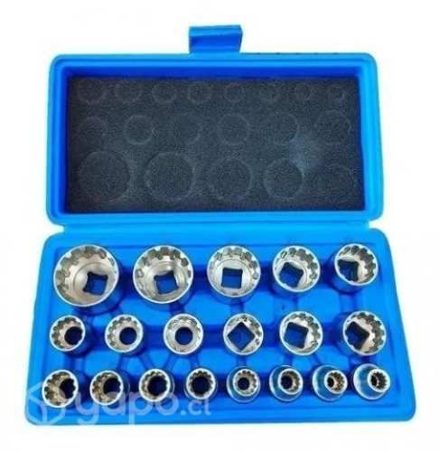 Juego Dados Poligonales 1/2 19pcs 8mm Hasta 32mm