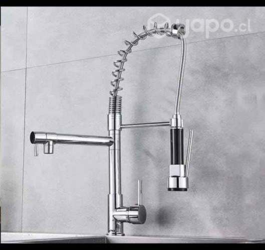 Grifo Llave Lavaplatos Monomando Cocina Extensible