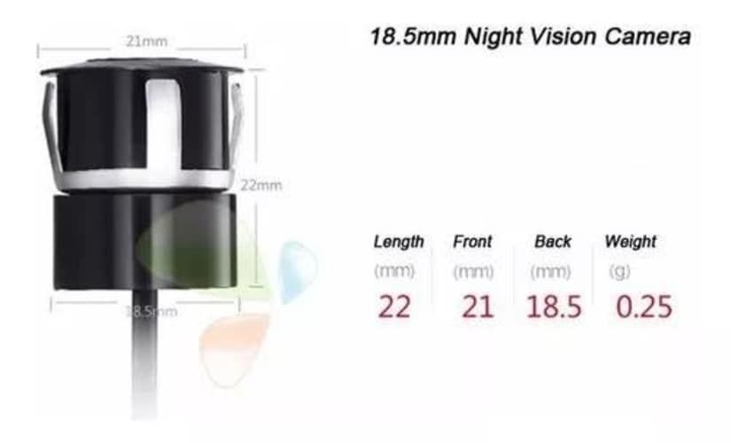 Camara Retroceso Con Con Broca Embutida 170º