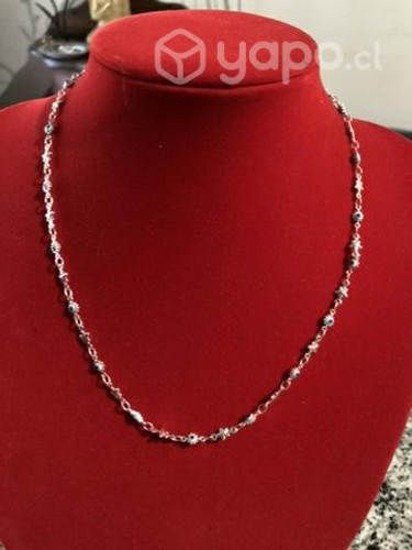 Cadena de ojos turcos 45cm plata 925