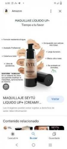 Maquillaje líquido Seytu
