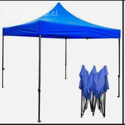 Toldo 3x3 azul con filtro uv fierro cuadrado