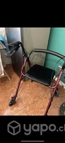 Andador adulto mayor, 4 ruedas