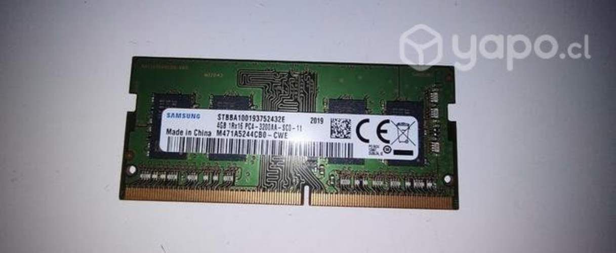 2 Rams Samsung para Notebook de 4gb 3200mhz