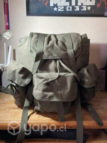 Mochila militar de lona modelo clásico