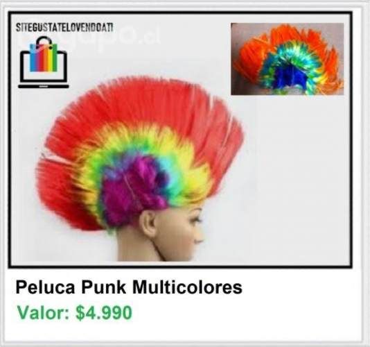 Peluca Punk Multicolores