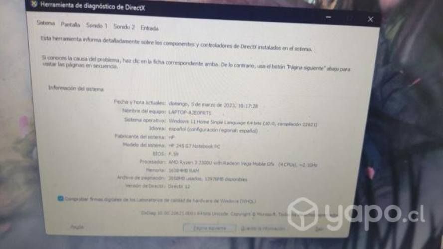 Notebook HP 245G7 usado