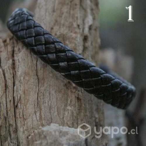 Pulseras negras simples 2x1