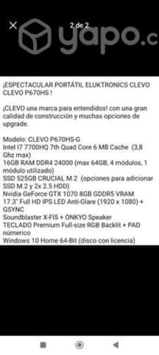 Notebook gamer clevo