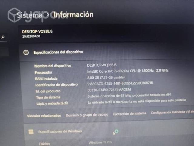 Lenovo thinkpad l14 con garantía