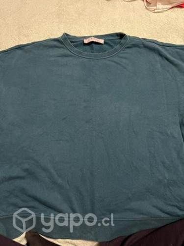 Poleron color cyan talla M