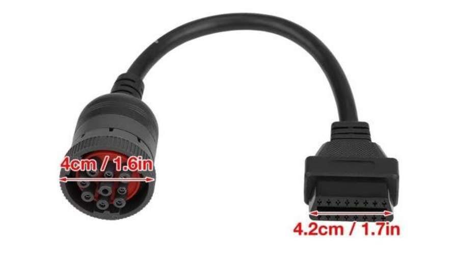 Adaptador Obd 16 Pin A 9 Pin J1939 J1708 Deutch