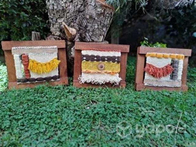 Trio de telares decorativos