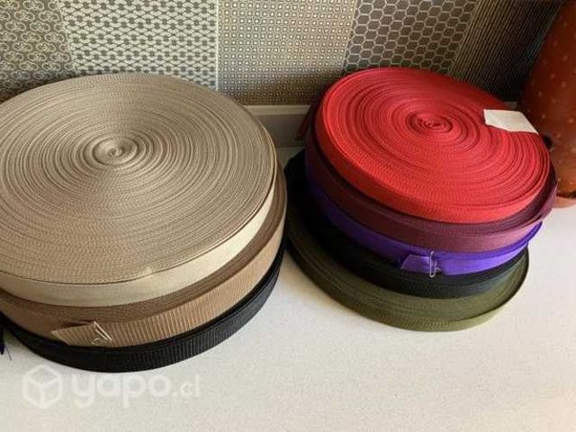 8 rollos de Huincha mochila - 50 mts cada uno