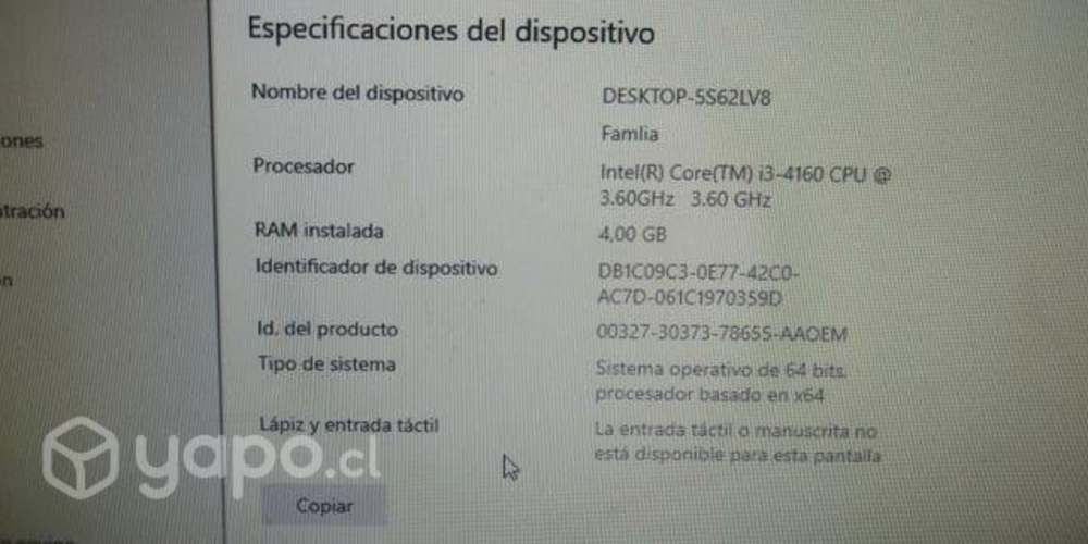 PC de escritorio HP All in One + impresora