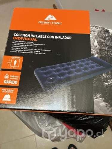 2 colchones 1 plaza,inflables con inflador Nuevos