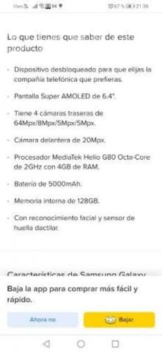 Celular samsung a32. ABIERTO SIN USO