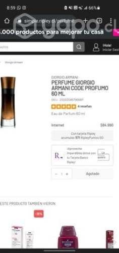 Perfume armani code profumo 60ml