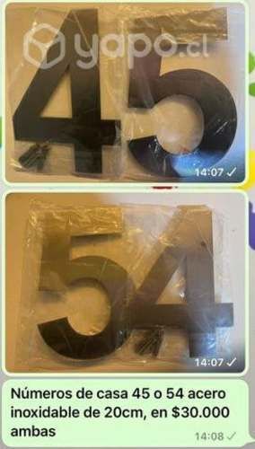 Números de casa en acero inoxidable