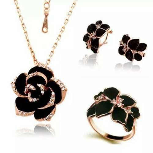 Conjunto collar aros y anillo