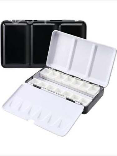 Caja paleta metálica de acuarela completa