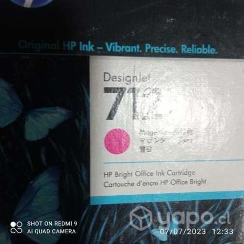 Tintas HP 712 colores originales de 29ml