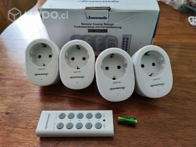 Set 4 enchufes control remoto