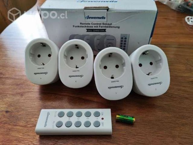 Set 4 enchufes control remoto