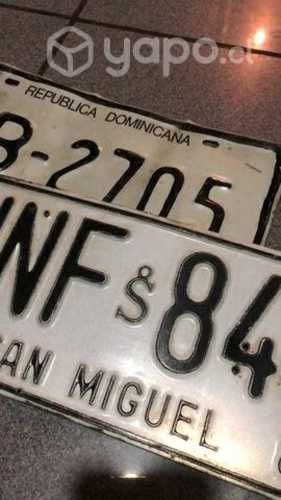 Placas patentes antiguas de colección