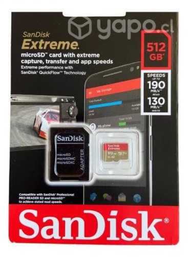 Memoria Micro Sd Sandisk 512 Gb Extreme A2 4k Fast