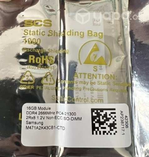 Memoria RAM Notebook SO-DIMM 16GB 2666Mhz