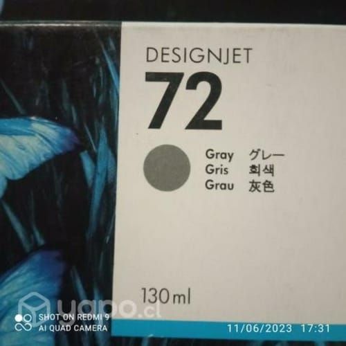 Tinta HP 72 gris original de 130ml