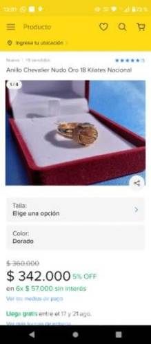 Anillo chevalier 3,5g oro